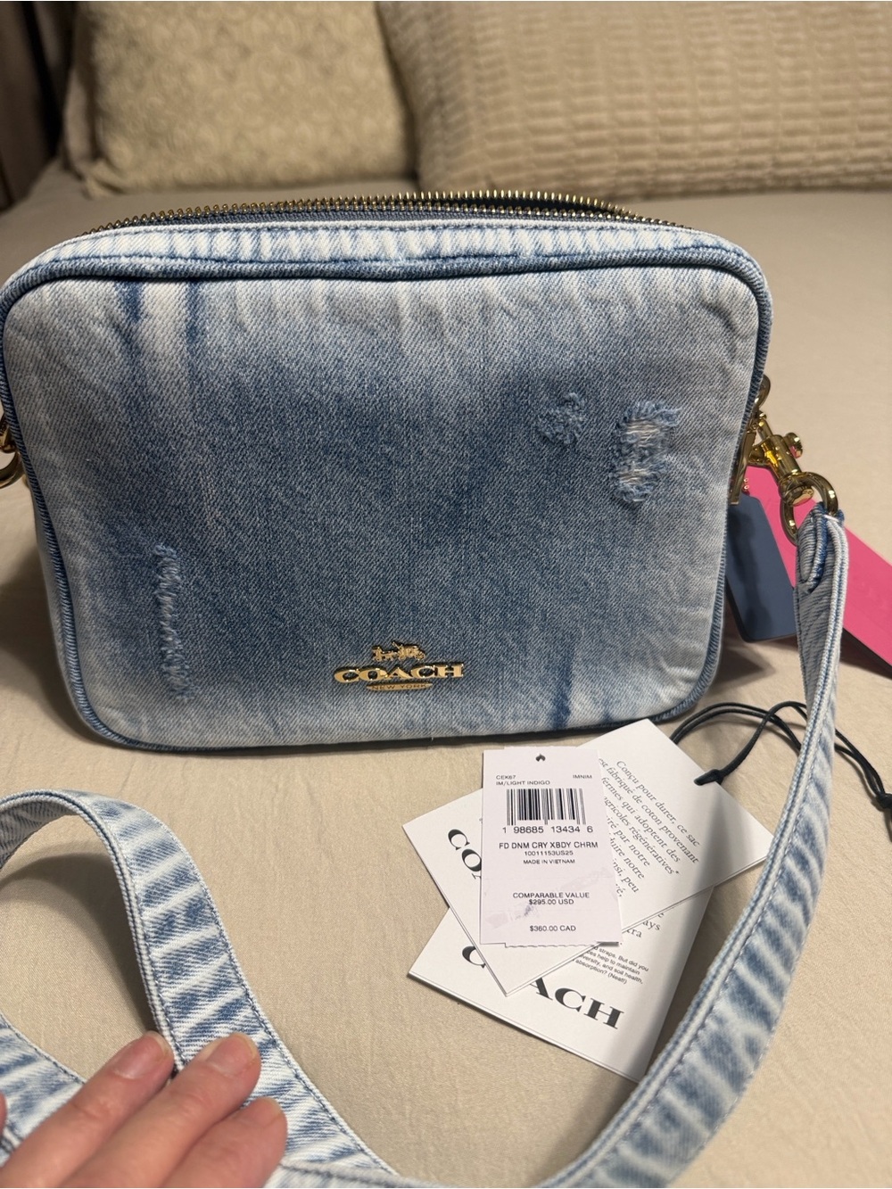 Coach loved denim crossbody